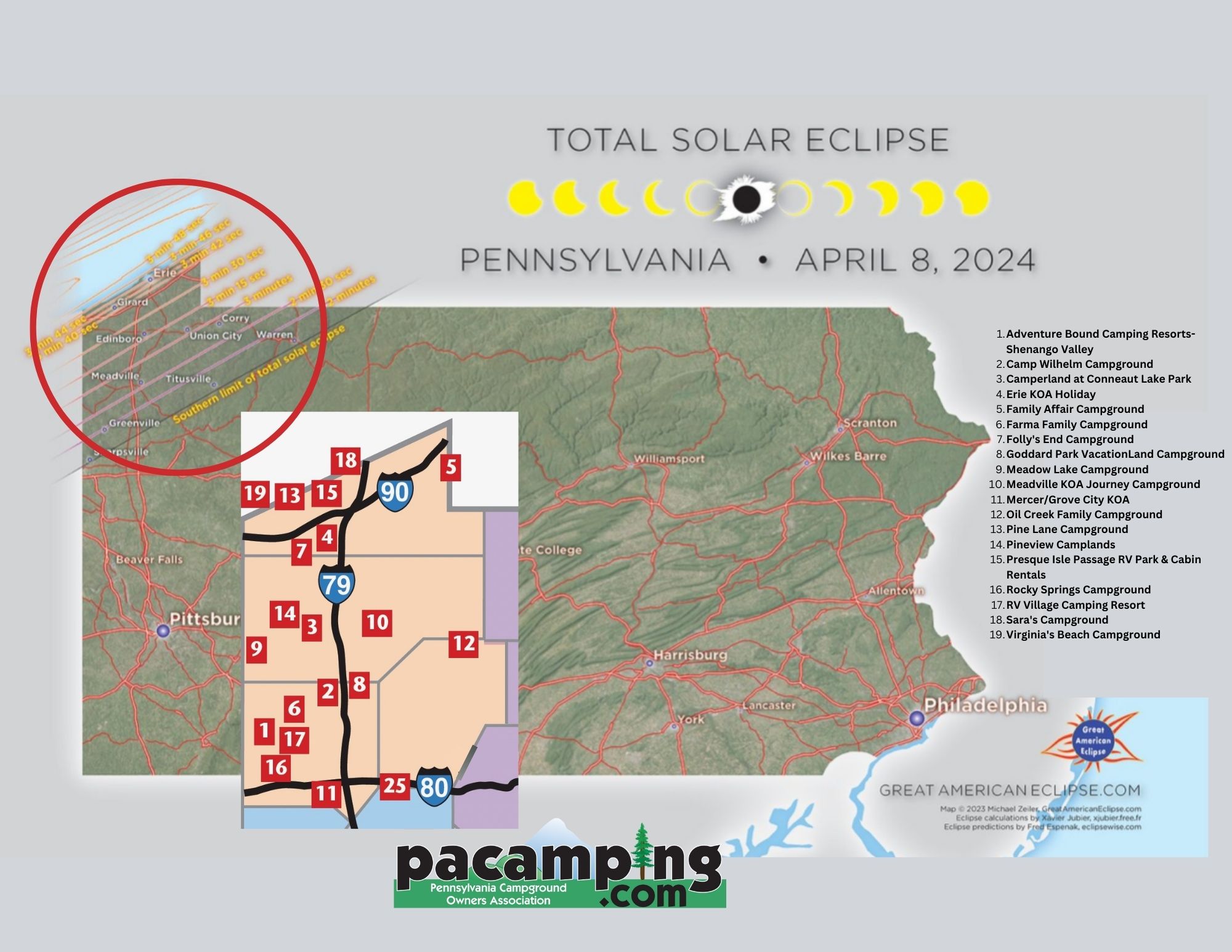 Experience the 2024 Eclipse at Pennsylvania Campgrounds